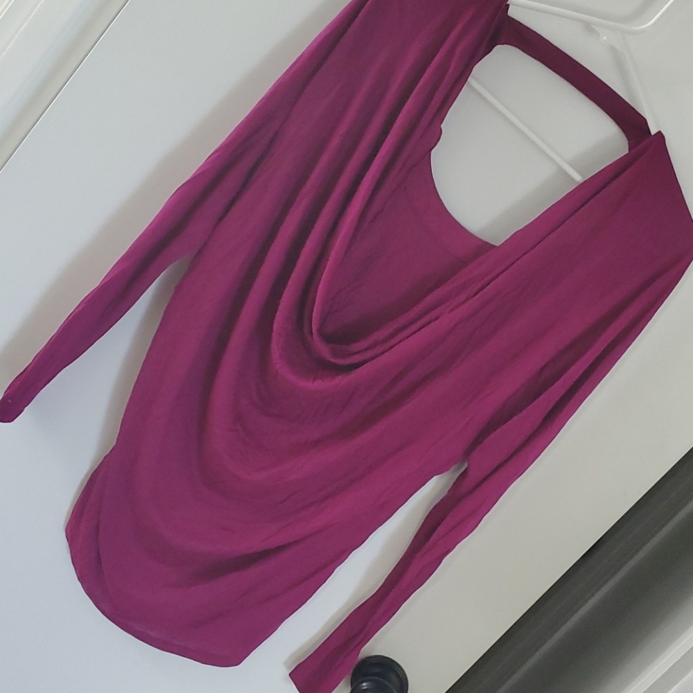 Express magenta top with cut-out on back